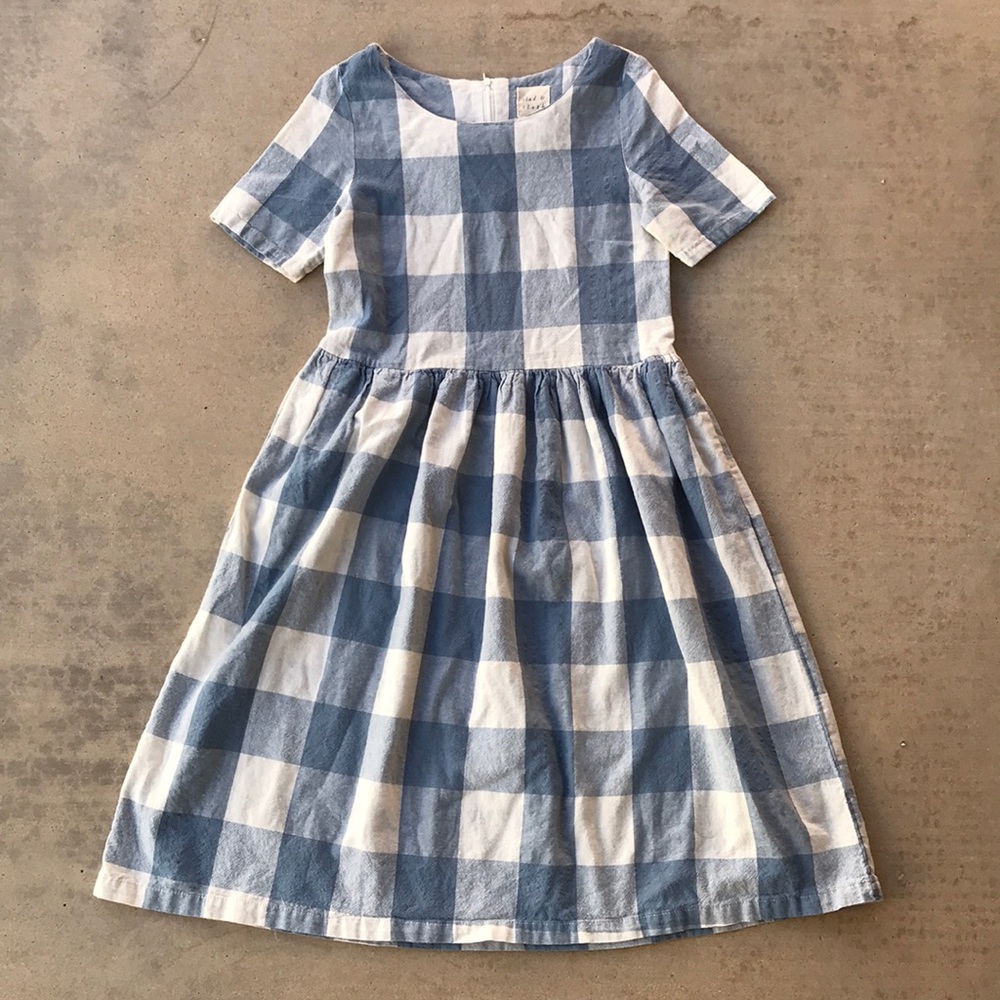 Clad and cloth gingham buffalo check dress
